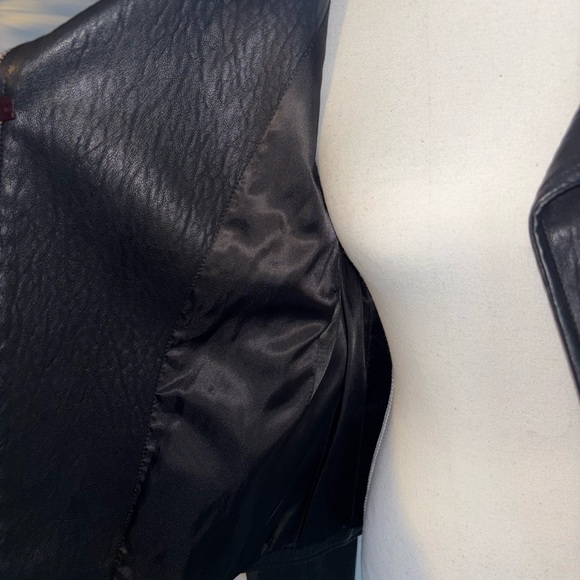 French Connection Black Leather Jacket - Picture 6 of 8